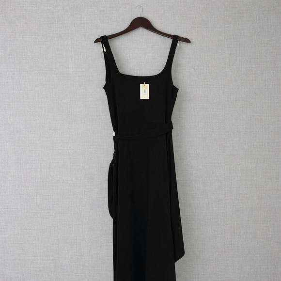 Wilfred Saturn Midi Wrap Dress – Black | Resort Chic - Picture 5 of 8